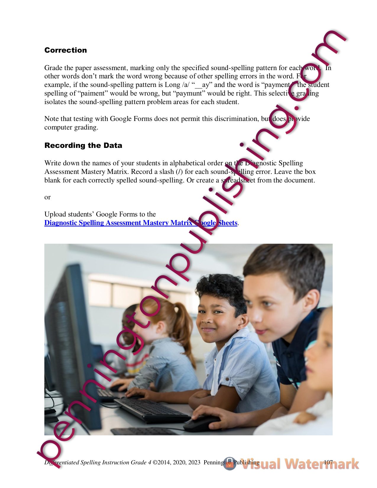 Sample page 4 from Differentiated Spelling Instruction Grade 4 Lessons, Remedial Worksheets, and Tests