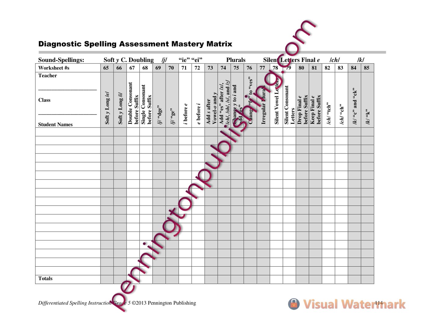 Sample page 4 from Differentiated Spelling Instruction Grade 5 Lessons, Remedial Worksheets, and Tests