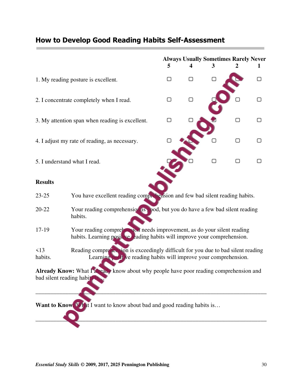 Sample page 2 from Essential Study Skills (What Every Student Should Know)