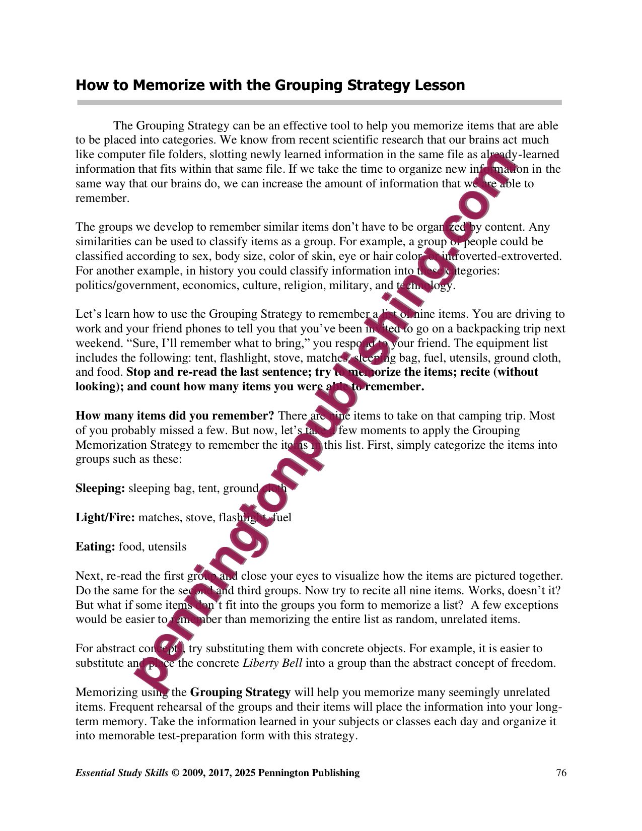 Sample page 4 from Essential Study Skills (What Every Student Should Know)