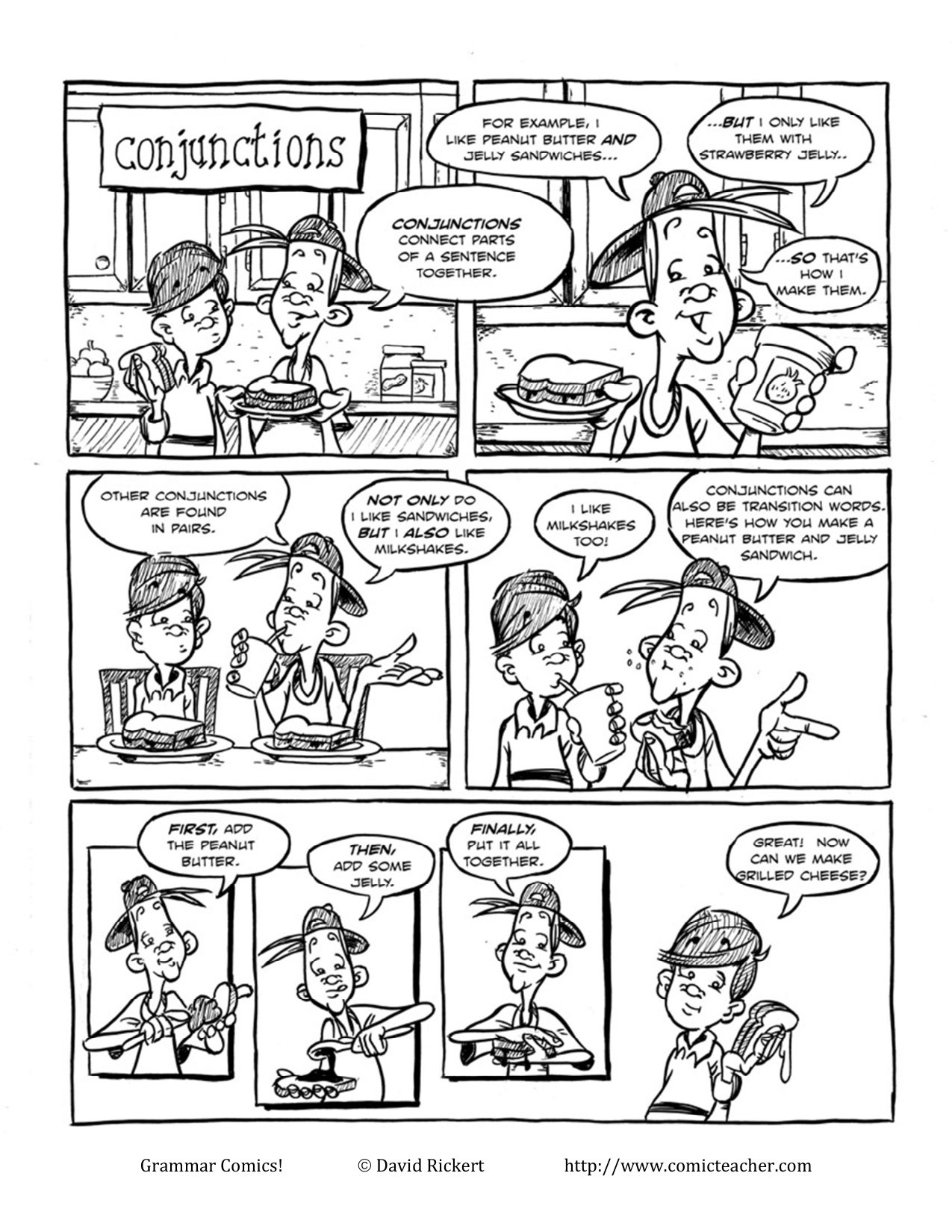 Sample page 1 from Grammar Comics!