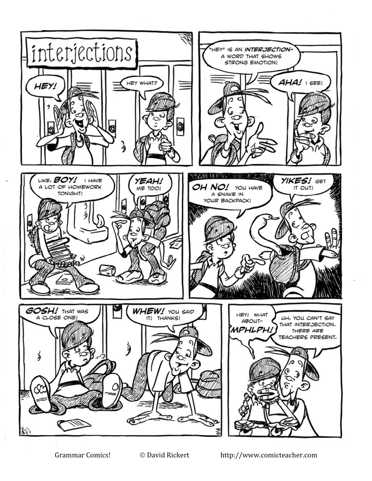 Sample page 2 from Grammar Comics!