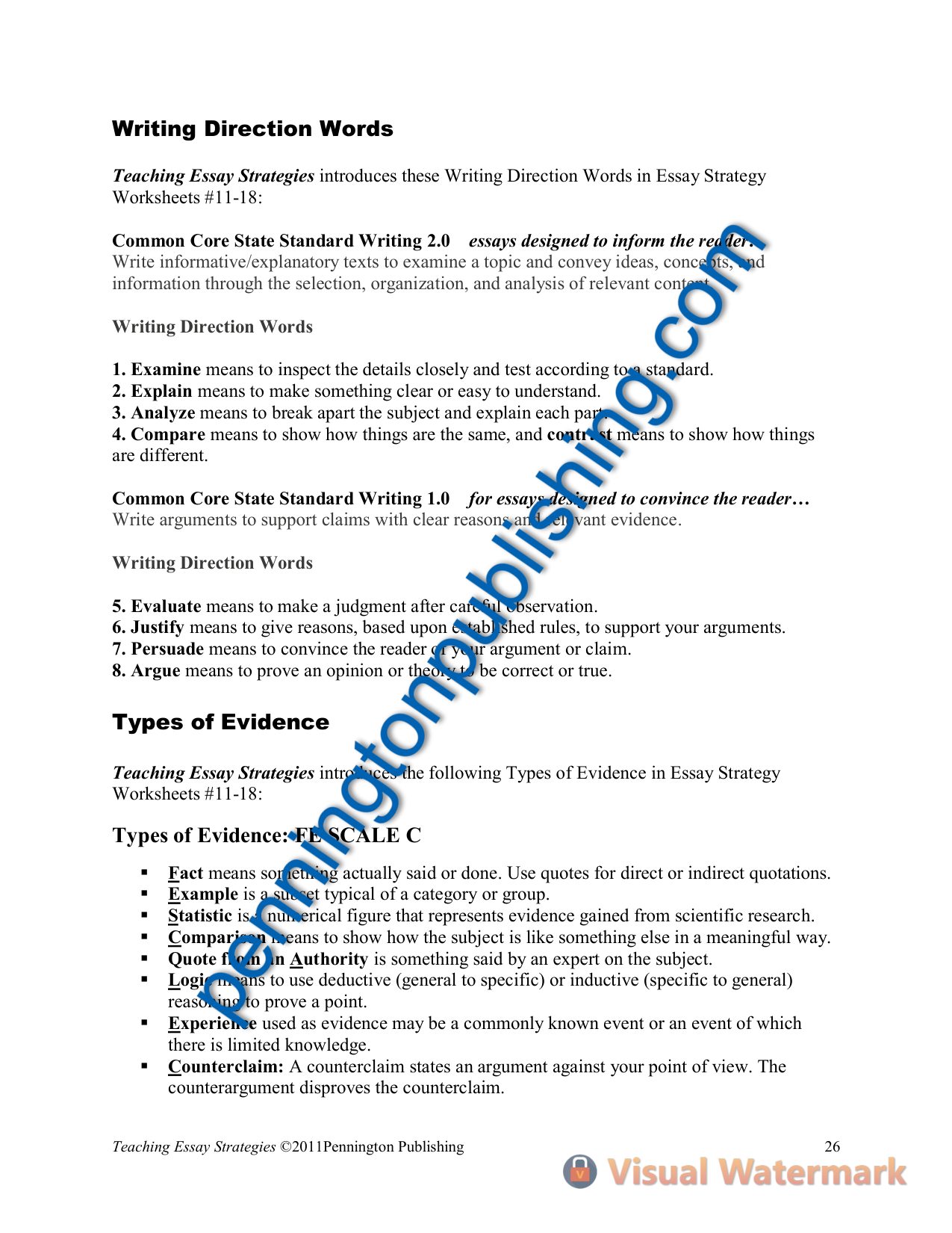 Sample page 2 from How to Teach Essays