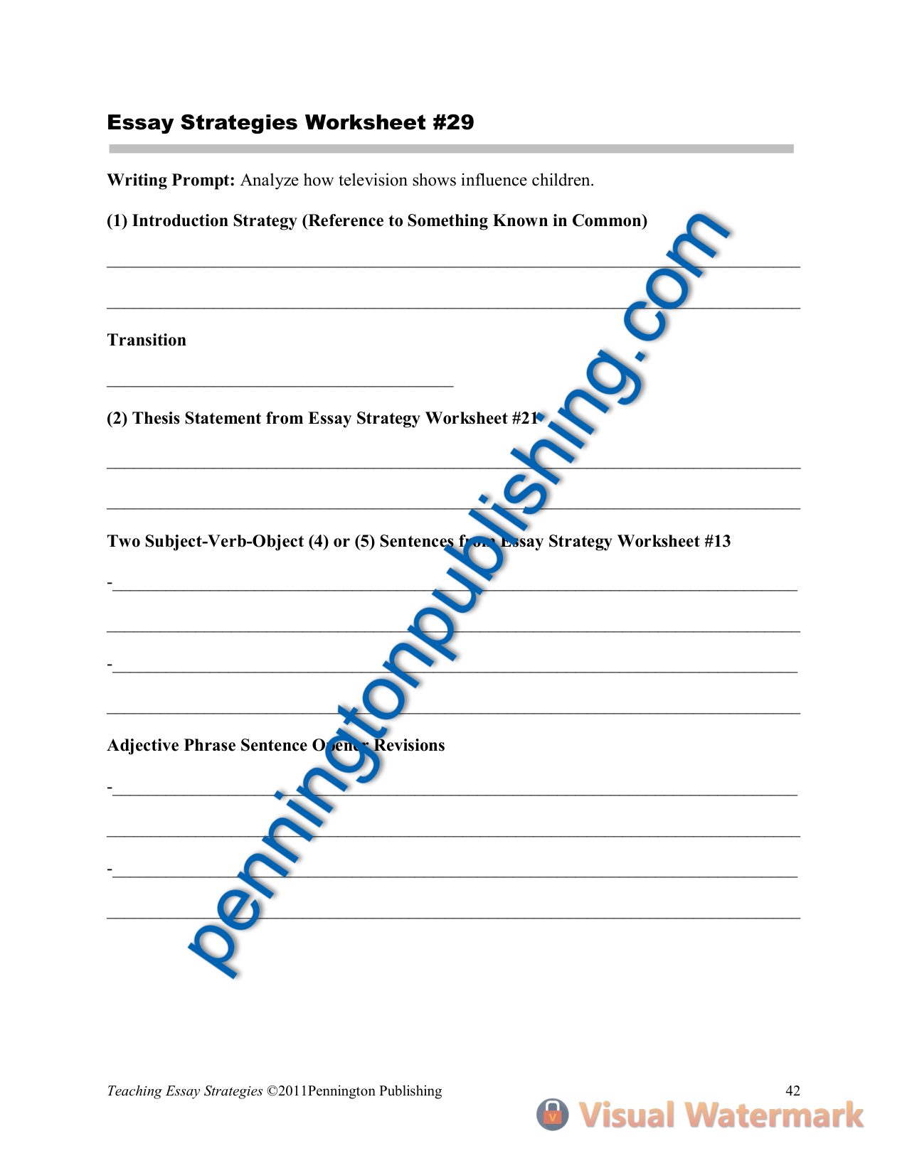 Sample page 3 from How to Teach Essays