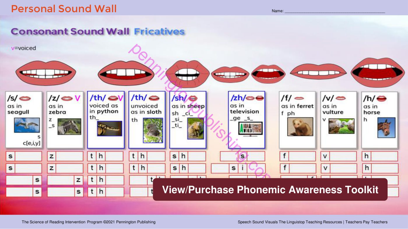 Sample page 2 from Phonemic Awareness Assessments and Quick Lessons
