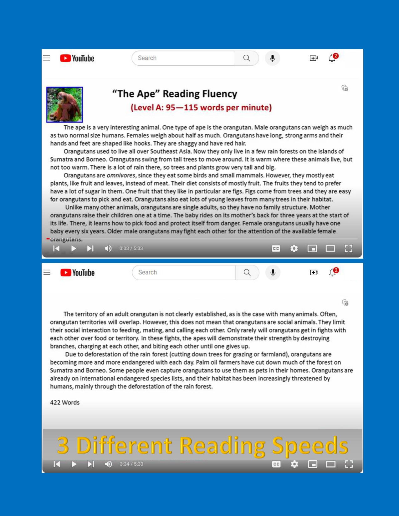 Sample page 4 from Reading Fluency and Comprehension Toolkit