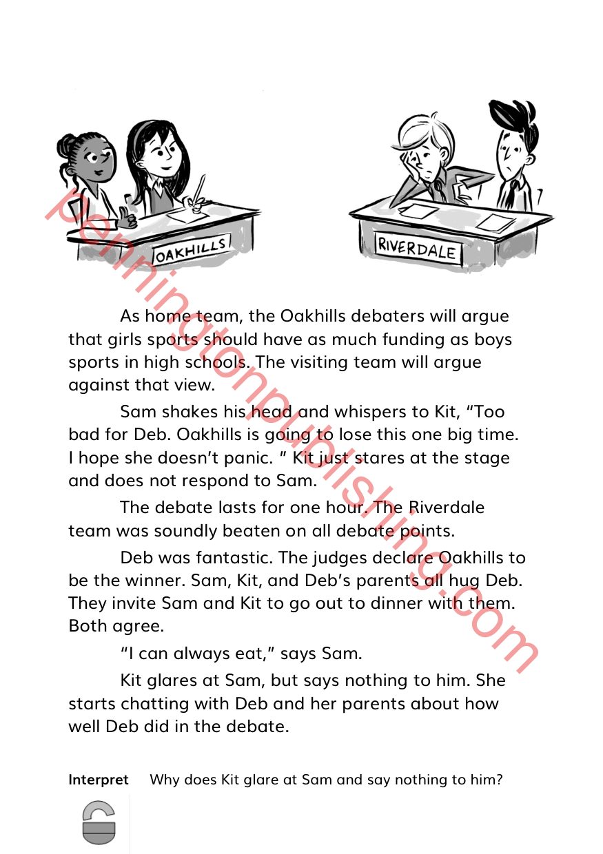 Sample page 5 from Sam and Friends Phonics Books