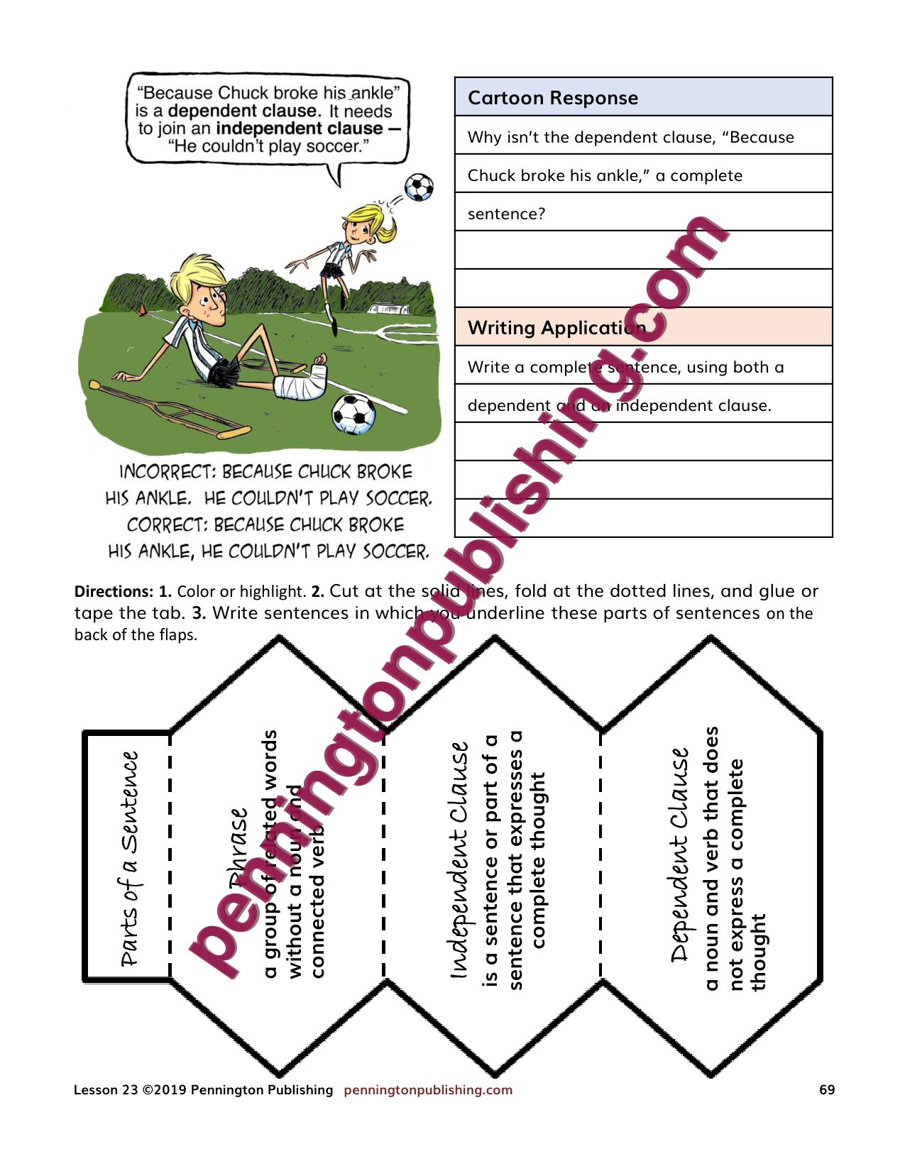 Sample page 5 from Grammar, Usage, and Mechanics Interactive Notebook Grades 4-8