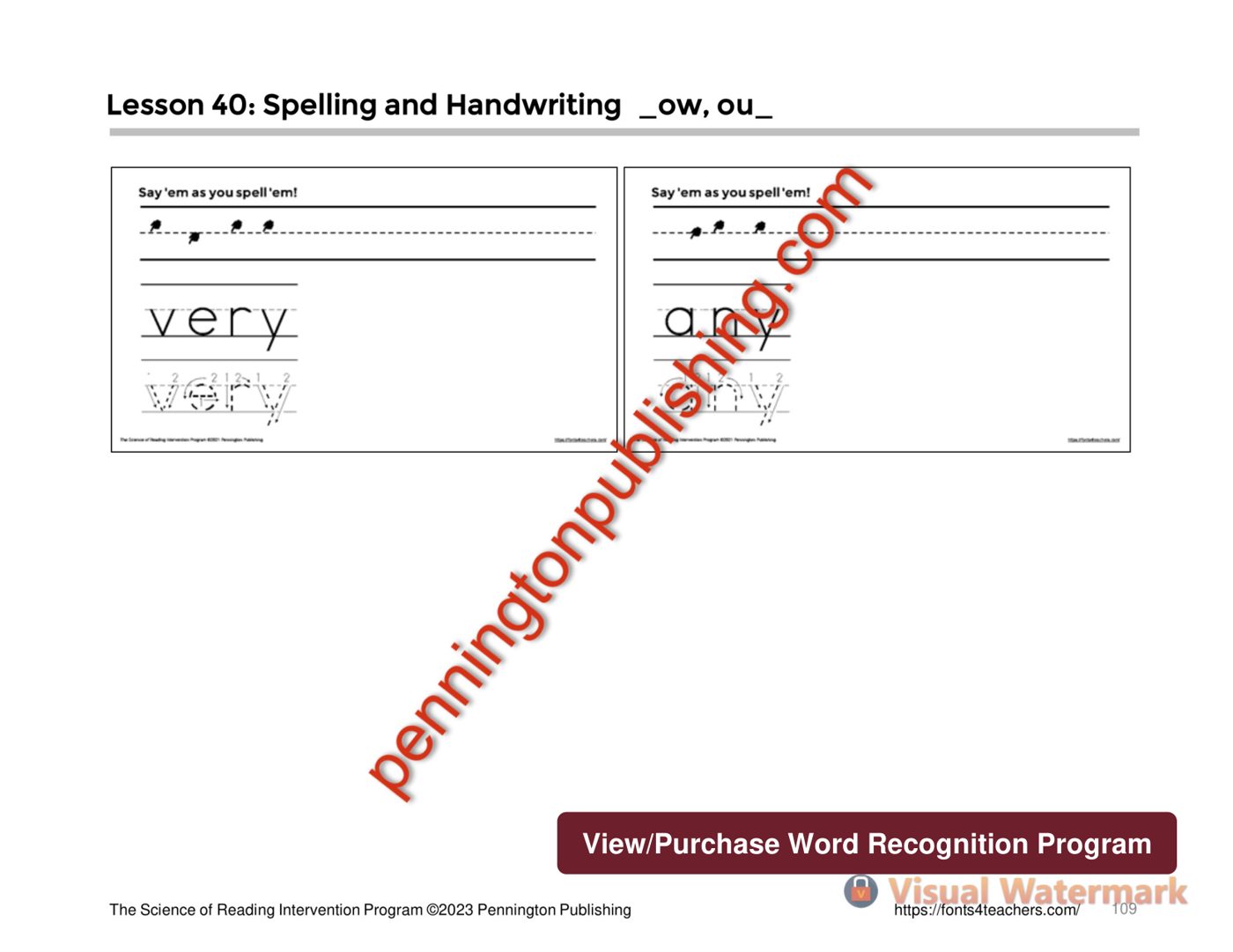 Sample page 2 from The Science of Reading Intervention Program: Word Recognition (Phonics, Spelling, Phonics, Fluency, and Comprehension)