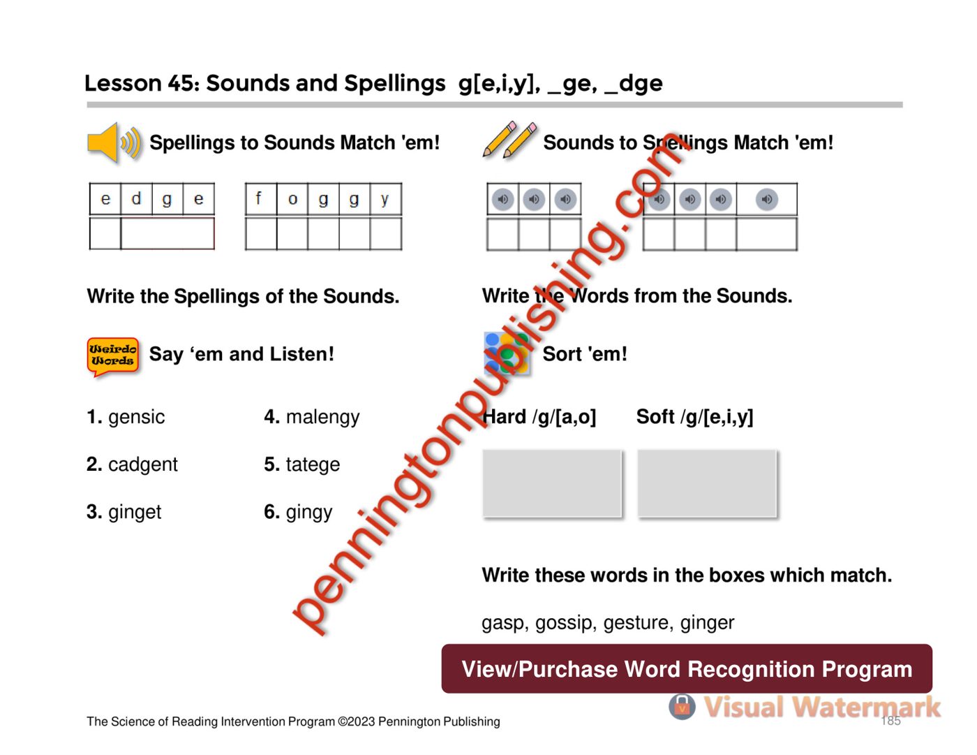 Sample page 3 from The Science of Reading Intervention Program: Word Recognition (Phonics, Spelling, Phonics, Fluency, and Comprehension)