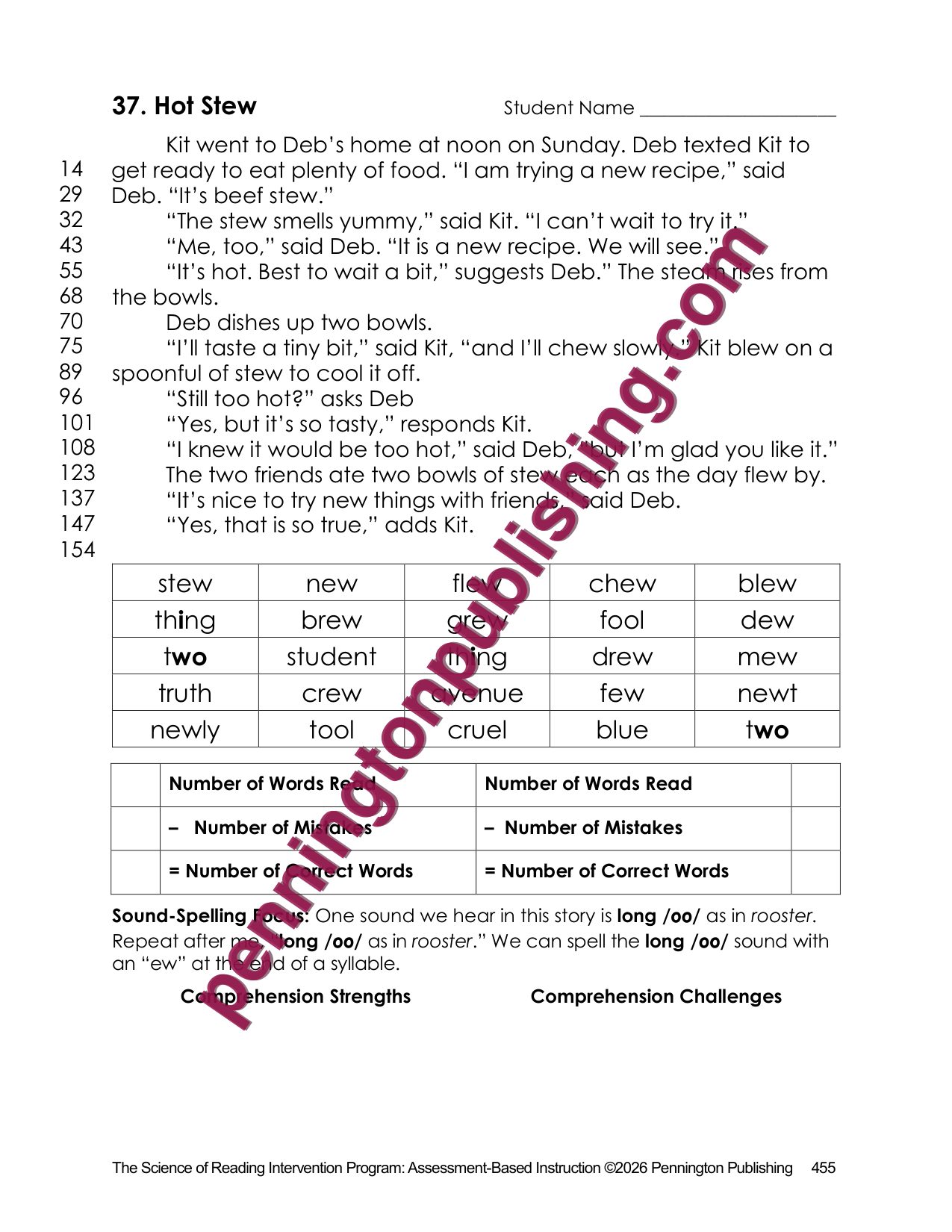 Sample page 7 from The Science of Reading Intervention Program: Tier 2 and 3 Assessment-Based Lessons and Worksheets