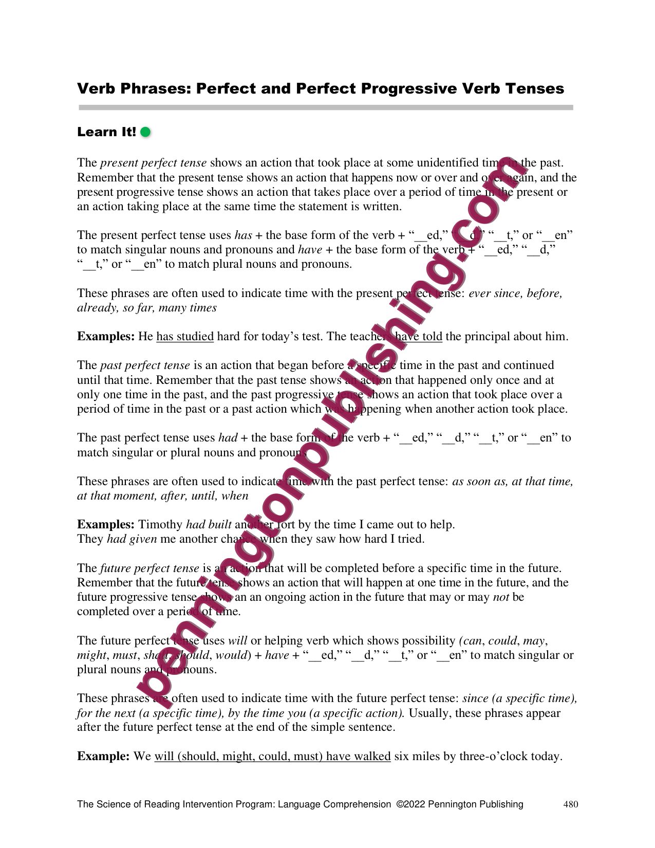 Sample page 3 from The Science of Reading Intervention Program: Language Comprehension Lessons and Worksheets