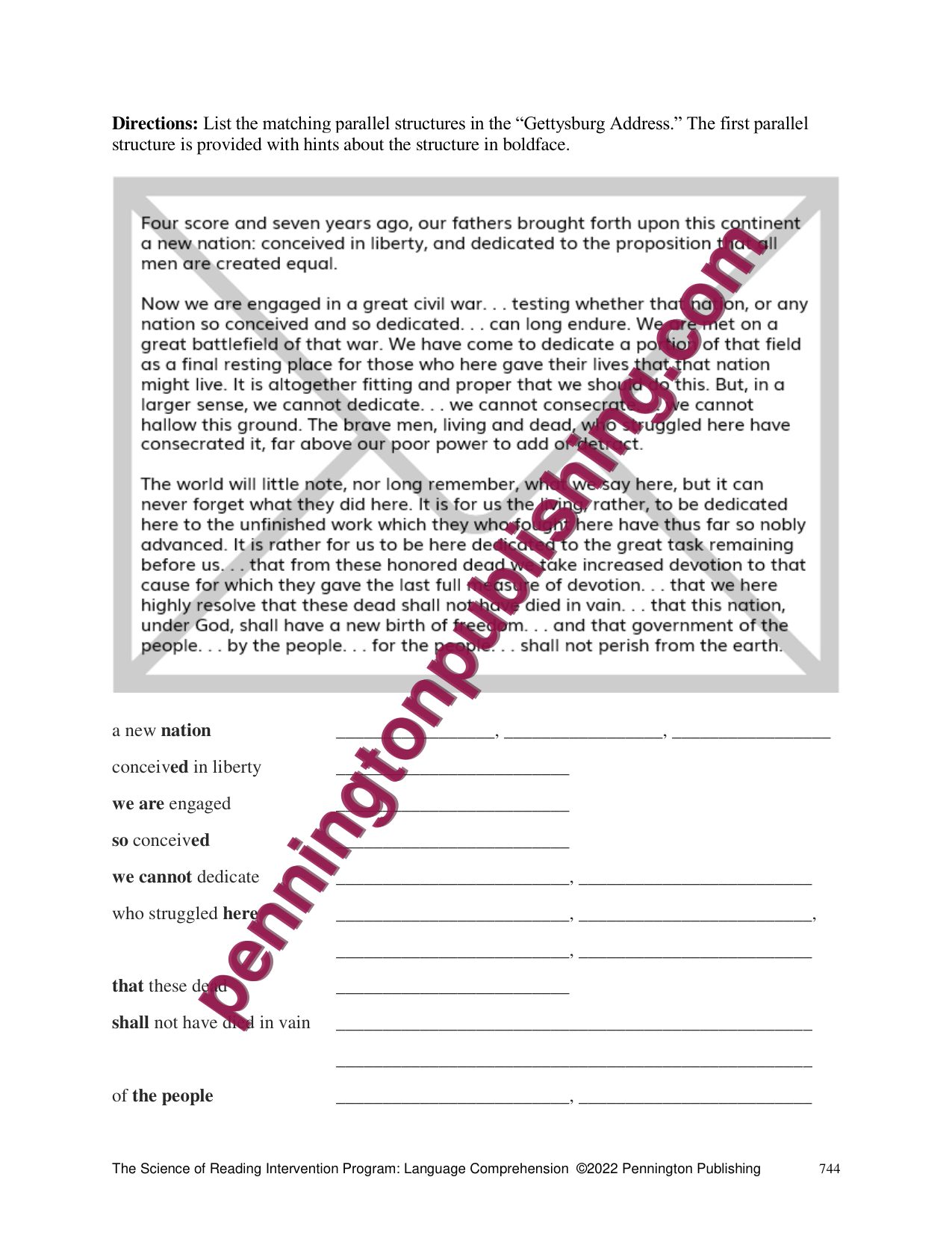 Sample page 7 from The Science of Reading Intervention Program: Language Comprehension Lessons and Worksheets