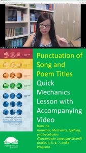 Song and Poem Titles Punctuation