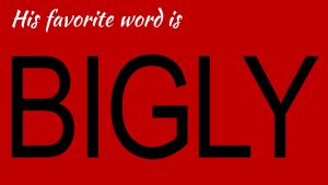 His Favorite Word is BIGLY