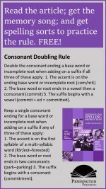 Double the Last Consonant Rule